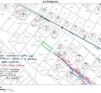 Cadastral map of Podlavice, Banská Bystrica, shows parcels and infrastructure.