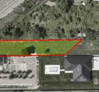 Aerial view of a residential plot in Nové Mesto nad Váhom.