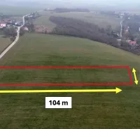 Aerial view of the property in Podkylava with marked dimensions, peculiar real estate.