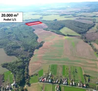 Agricultural and forest land in Trebušovce with extensive fields and forests, area 20,000 m².