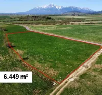 Agricultural and forest land in Podhorany with an area of 6,449 m², surrounded by nature.
