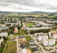 Aerial view of the Barracks District in Brezno, focused on Residential Land.