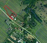 Aerial view of residential land in the Čabalovce area.