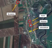 Aerial view of Hronovce, Land - residential, includes important locations and infrastructure.