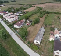 Aerial view of plots - housing near Sea Buckthorn with scattered houses and nature.