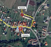 Aerial view of properties and food in Kláštor pod Znievom, Unusual real estate.