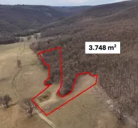 Agricultural and forest land in Príbelce, surrounded by forests and meadows, with an area of 3,748 m².