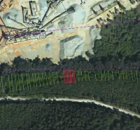 Aerial view of the industrial area and forests in Dvorníky - Včeláre, Záhrady.