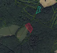 Aerial view of agricultural and forest lands in Lysá pod Makytou.