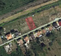 Aerial view of residential plots in Hodejov, marked with parcel numbers.