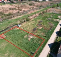 Land in Hodejov, bordered by a red line, suitable for living.