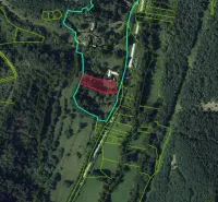 Map of agricultural and forest lands around Ábelová.