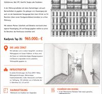 2-room apartment with wood-patterned flooring includes a balcony and a terrace.