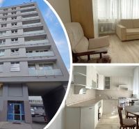 3-room apartment on Puškinova Street, Košice - Staré Mesto, with a wood-patterned floor.