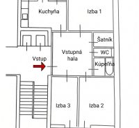 Layout of a 3-room apartment with balconies, kitchen, and entrance hall.