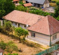A family house in Kapince with a large garden, surrounded by green trees.