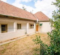 A family house in Kapince with a traditional roof and a garden full of greenery.