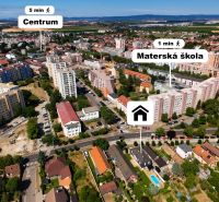 Aerial view of a family house in Senec, located close to the center and a kindergarten.