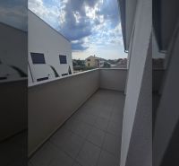 View from the balcony of a 2-room apartment on Mulo Street in Vrsi, peaceful atmosphere.