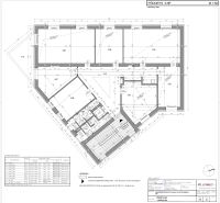 Floor plan of offices on the third floor at Kukuričná in Bratislava - Nové Mesto.