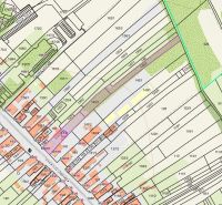Cadastral map of L. G. Zaoseka Street in Opoj showing plots and buildings.
