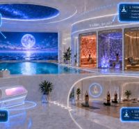 Luxury wellness in a Recreational Apartment with a pool, saunas, and relaxation zones.