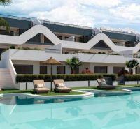 Apartment complex with a pool in Costa Blanca, ideal for a 3-bedroom apartment.