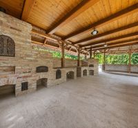 Rooftop terrace with a brick oven in a holiday apartment in Trnava.