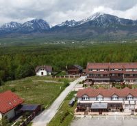 A view of snow-covered mountains and the surrounding nature around Poprad.