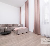 Living room with a corner sofa, coffee table, and wooden decor flooring.