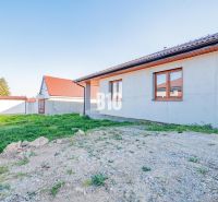 A family house in Nitra with a brick facade and a sloping red roof.