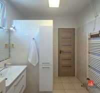 Bathroom in a 4-room apartment with a sink, mirror, and towel radiator.