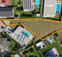 Plots - residential area at Mlynský Klin in Senec, bordered layout between houses and streets.