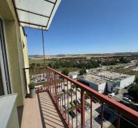 View from the balcony of a 3-room apartment in Senica, with a panorama of the city and surroundings.