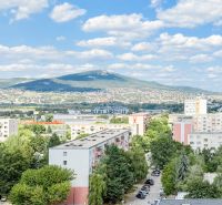 A view of Nitra with a panorama and 2-bedroom apartments in the foreground.