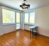 A room with large windows and a wooden decor floor in a studio apartment.