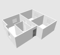 Floor plan of a 2-room apartment in Telince with a simple spatial arrangement.