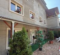 A family house in Zvolen with green plants on the terrace and windows with flowers.