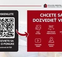 2-bedroom apartment with a QR code for a virtual tour and interactive floor plans.