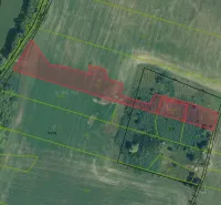 Cadastral map of the lands near Liptovský Trnovec shows various boundaries of distinct properties.