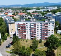 A view of apartment buildings on Martina Rázusa Street in Michalovce, suitable for a 3-room apartment.