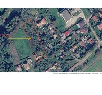 Aerial view of a plot of land by the river in Nové Zámky with an area of 2119 m².
