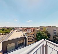 View from the balcony on Krátka Street in Senec towards the 3-room apartment.