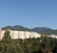 A view of the housing estate and nature in Banská Bystrica on Karpatská Street.