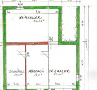 A plan of a family house in Illmitz with four rooms in a vinkulár.