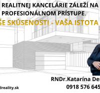 Real estate agency advertisement with an abstract image of a building and contact information.