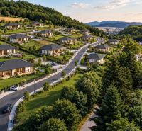 Beautiful panorama of row housing in Banská Štiavnica on Obrancov Mieru Street. Plots - residential.