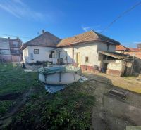 A family house in Tvrdošovce with a garden and a swimming pool, on a grassy area outside.