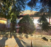 In Tvrdošovce, partially hidden behind trees, there is a family house with a garden.