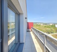 Balcony from a 2-room apartment on Malokrasňanská Street in Bratislava - Rača with a view.
